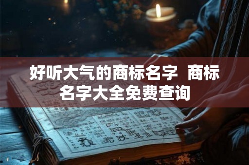 好听大气的商标名字  商标名字大全免费查询