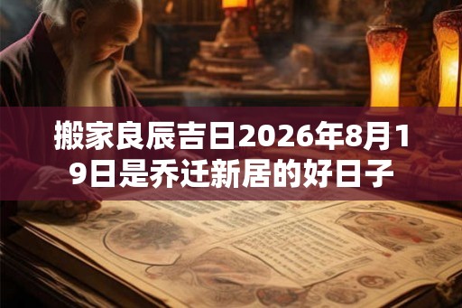搬家良辰吉日2026年8月19日是乔迁新居的好日子