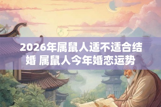 2026年属鼠人适不适合结婚 属鼠人今年婚恋运势
