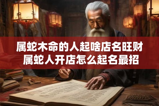 属蛇木命的人起啥店名旺财 属蛇人开店怎么起名最招财