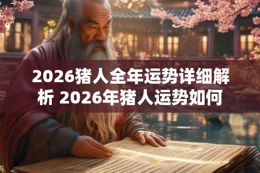 2026猪人全年运势详细解析 2026年猪人运势如何 2026猪人全年运势详细解析 2026年猪人运势如何