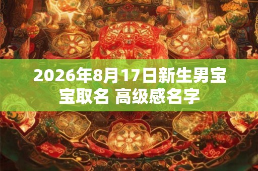 2026年8月17日新生男宝宝取名 高级感名字