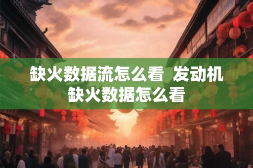 缺火数据流怎么看  发动机缺火数据怎么看