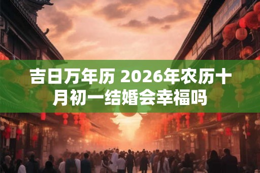 吉日万年历 2026年农历十月初一结婚会幸福吗