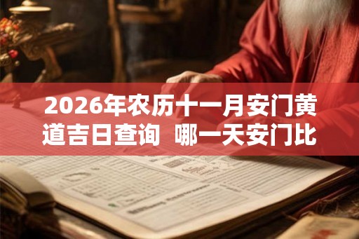 2026年农历十一月安门黄道吉日查询  哪一天安门比较好