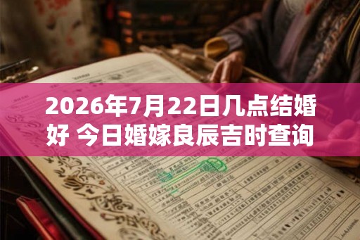 2026年7月22日几点结婚好 今日婚嫁良辰吉时查询