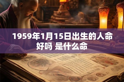 1959年1月15日出生的人命好吗 是什么命 1959年1月15日出生的人命好吗 是什么命