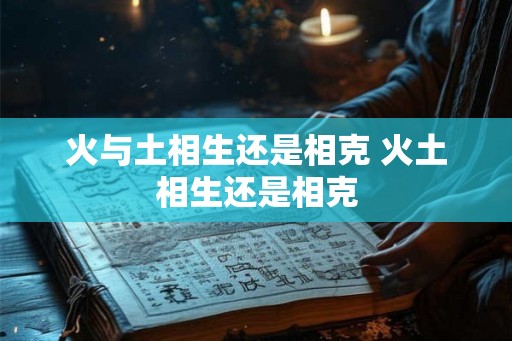 火与土相生还是相克 火土相生还是相克