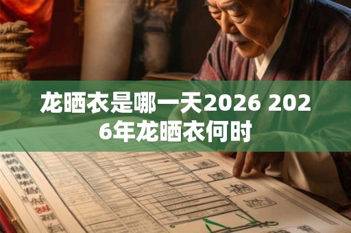 龙晒衣是哪一天2026 2026年龙晒衣何时
