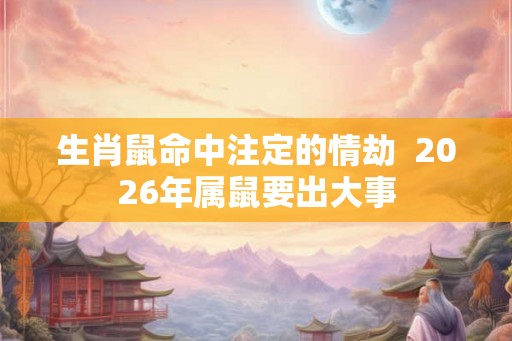 生肖鼠命中注定的情劫  2026年属鼠要出大事