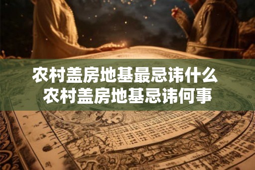 农村盖房地基最忌讳什么 农村盖房地基忌讳何事