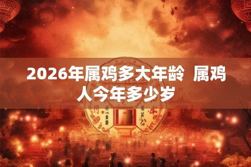 2026年属鸡多大年龄  属鸡人今年多少岁