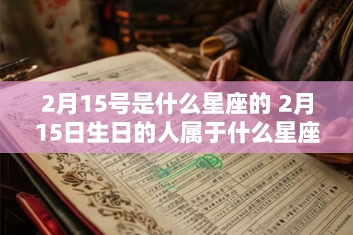 2月15号是什么星座的 2月15日生日的人属于什么星座