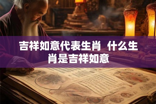 吉祥如意代表生肖  什么生肖是吉祥如意