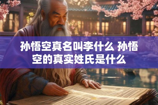 孙悟空真名叫李什么 孙悟空的真实姓氏是什么
