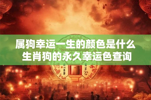 属狗幸运一生的颜色是什么 生肖狗的永久幸运色查询
