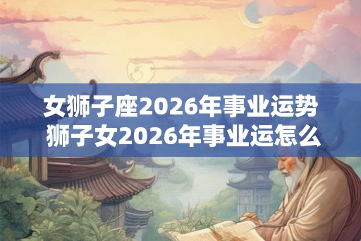 女狮子座2026年事业运势 狮子女2026年事业运怎么样 女狮子座2026年事业运势 狮子女2026年事业运怎么样