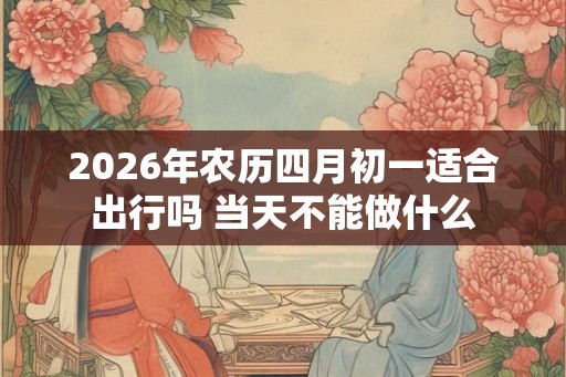 2026年农历四月初一适合出行吗 当天不能做什么