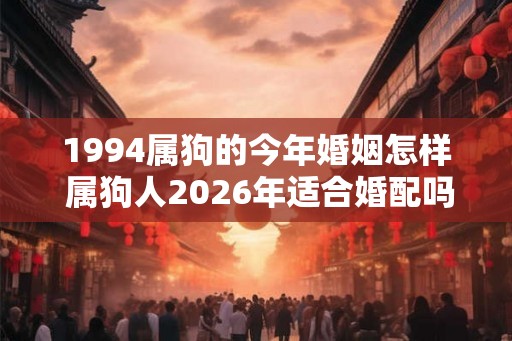 1994属狗的今年婚姻怎样 属狗人2026年适合婚配吗