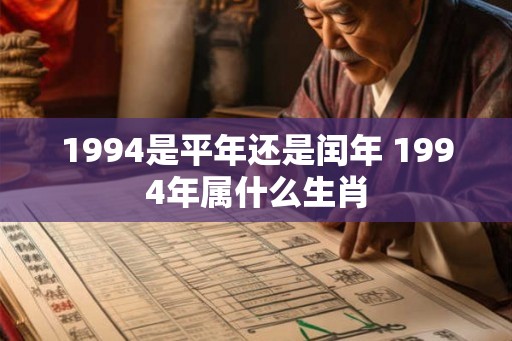1994是平年还是闰年 1994年属什么生肖