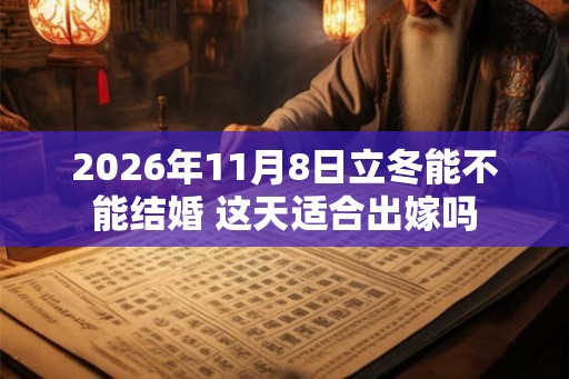 2026年11月8日立冬能不能结婚 这天适合出嫁吗