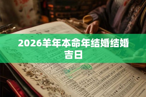 2026羊年本命年结婚结婚吉日