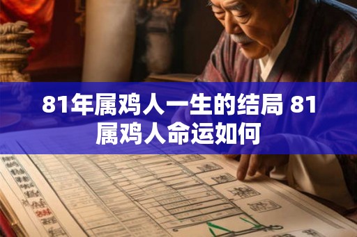 81年属鸡人一生的结局 81属鸡人命运如何