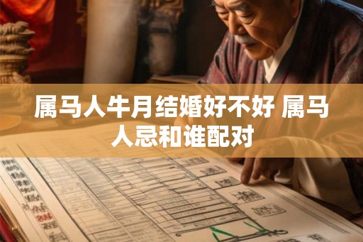 属马人牛月结婚好不好 属马人忌和谁配对
