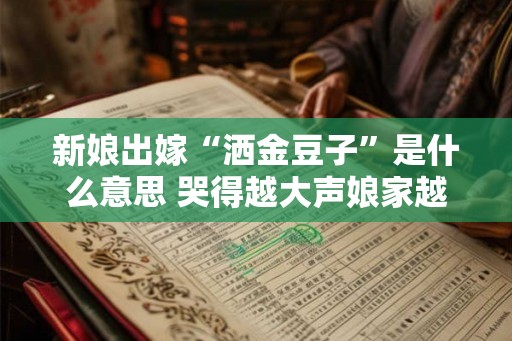 新娘出嫁“洒金豆子”是什么意思 哭得越大声娘家越旺
