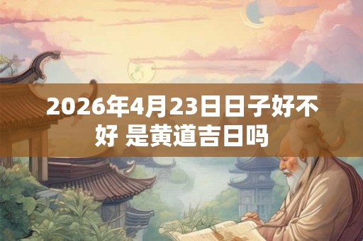 2026年4月23日日子好不好 是黄道吉日吗