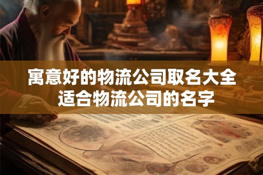 寓意好的物流公司取名大全 适合物流公司的名字 寓意好的物流公司取名大全 适合物流公司的名字