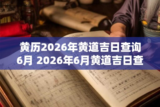 黄历2026年黄道吉日查询6月 2026年6月黄道吉日查询