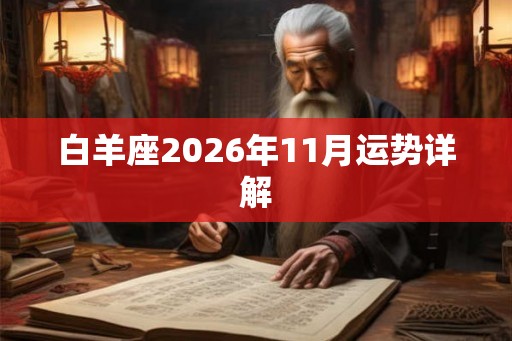 白羊座2026年11月运势详解