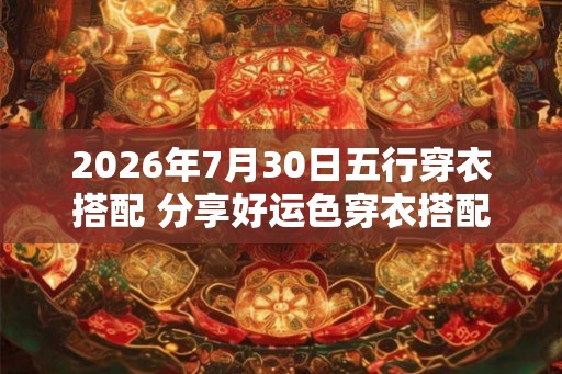 2026年7月30日五行穿衣搭配 分享好运色穿衣搭配