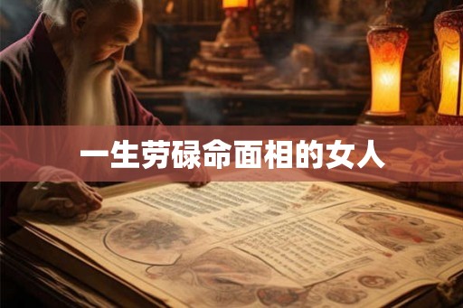 一生劳碌命面相的女人