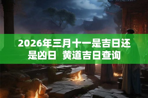 2026年三月十一是吉日还是凶日  黄道吉日查询