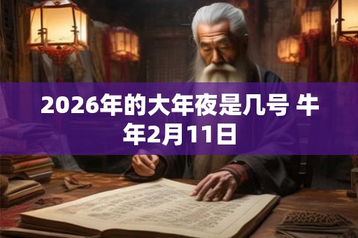 2026年的大年夜是几号 牛年2月11日 2026年的大年夜是几号 牛年2月11日