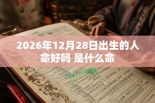 2026年12月28日出生的人命好吗 是什么命