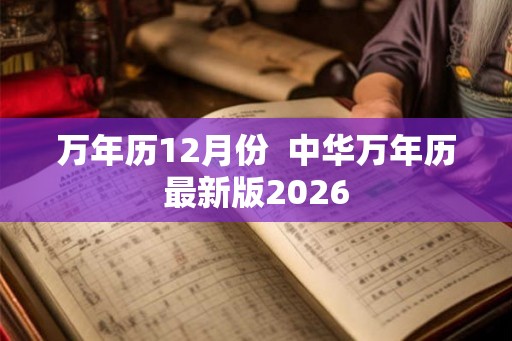 万年历12月份  中华万年历最新版2026