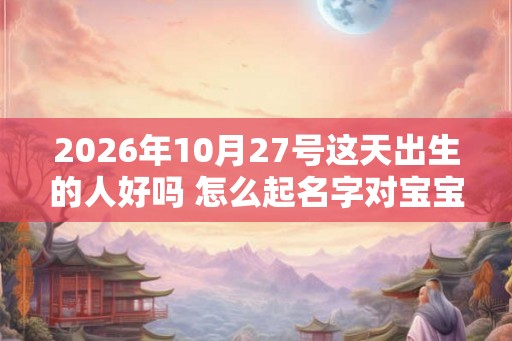 2026年10月27号这天出生的人好吗 怎么起名字对宝宝最有利