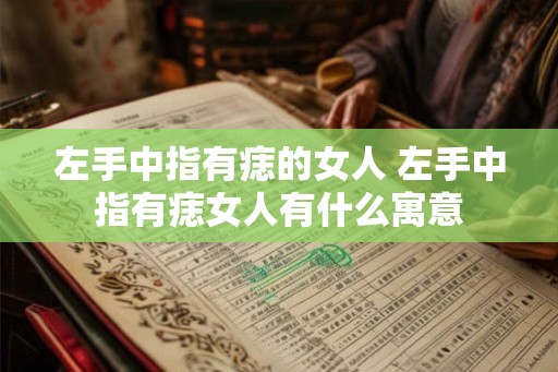 左手中指有痣的女人 左手中指有痣女人有什么寓意
