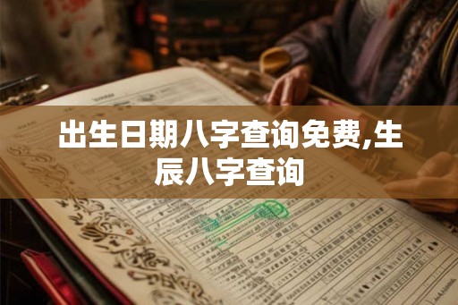 出生日期八字查询免费,生辰八字查询