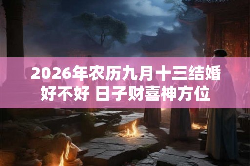 2026年农历九月十三结婚好不好 日子财喜神方位