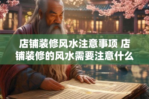 店铺装修风水注意事项 店铺装修的风水需要注意什么