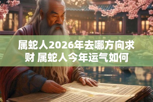 属蛇人2026年去哪方向求财 属蛇人今年运气如何