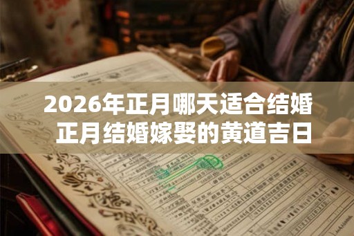 2026年正月哪天适合结婚  正月结婚嫁娶的黄道吉日