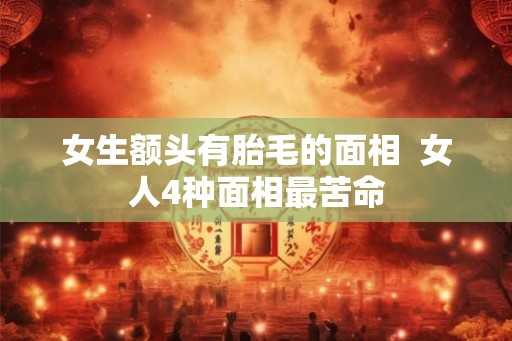 女生额头有胎毛的面相  女人4种面相最苦命