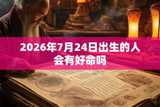 2026年7月24日出生的人会有好命吗