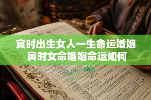 寅时出生女人一生命运婚姻 寅时女命婚姻命运如何