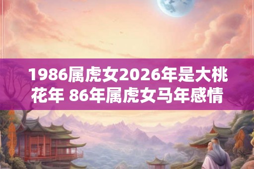 1986属虎女2026年是大桃花年 86年属虎女马年感情运